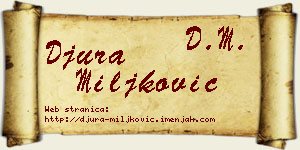 Đura Miljković vizit kartica